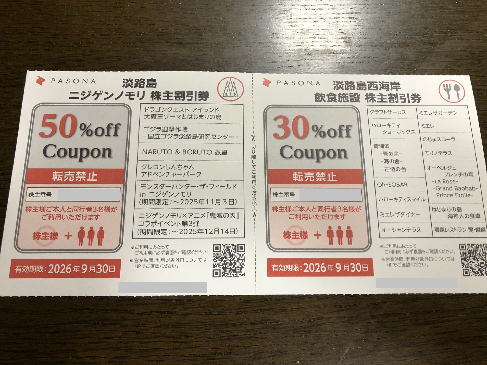 淡路島西海岸で利用できるパソナの端株主優待