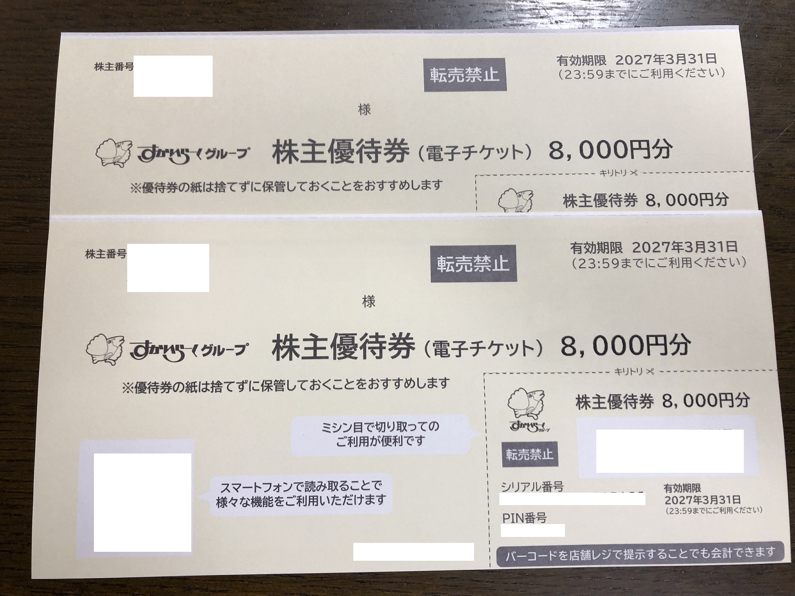 すかいらーくホールディングスの株主優待
