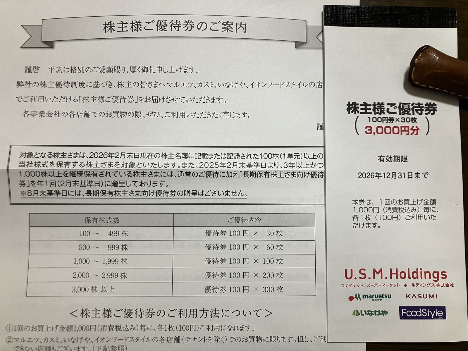 ユナイテッドスーパーマーケットHDの株主優待